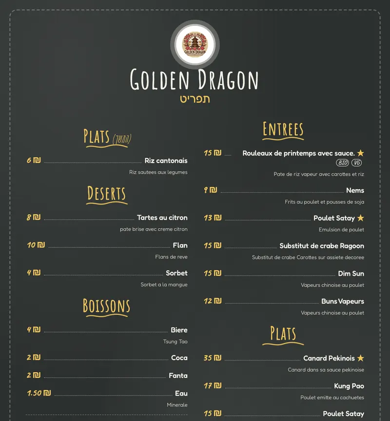 Un menu papier, modèle « ardoise »